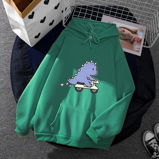 Damen nan Kapuzenpullover im Relaxed-Fit mit botanischer Frucht-Illustration und Kängurutasche Nord Taschen
