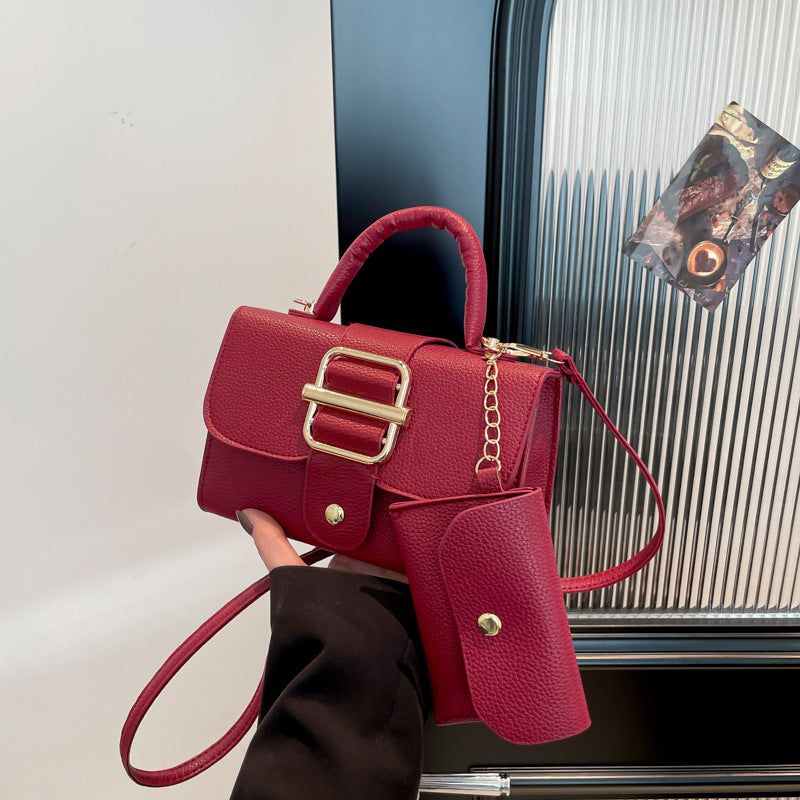 Damen elegante Handtasche mit verstärktem Tragegriff und abnehmbarem Münzfach Nord Taschen