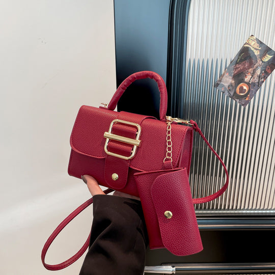 Damen elegante Handtasche mit verstärktem Tragegriff und abnehmbarem Münzfach Nord Taschen
