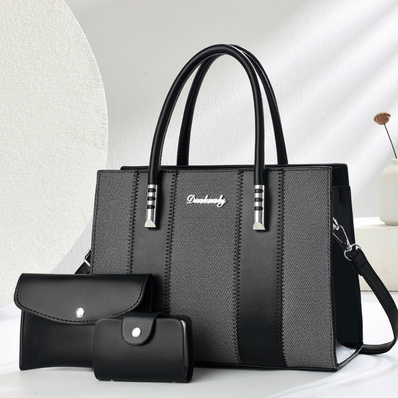 Damen elegante Handtasche mit abnehmbaren Kosmetiktäschchen Nord Taschen