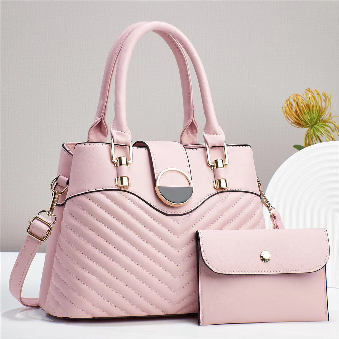 Damen modische Handtasche mit strukturiertem Design und abnehmbarer Tasche Nord Taschen