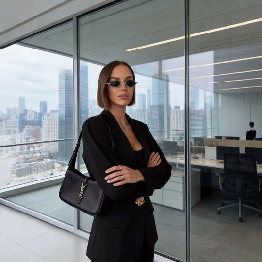 Damen Taillierter Ein-Knopf-Blazer mit floralem Dekoverschluss und Klappentaschen Nord Taschen
