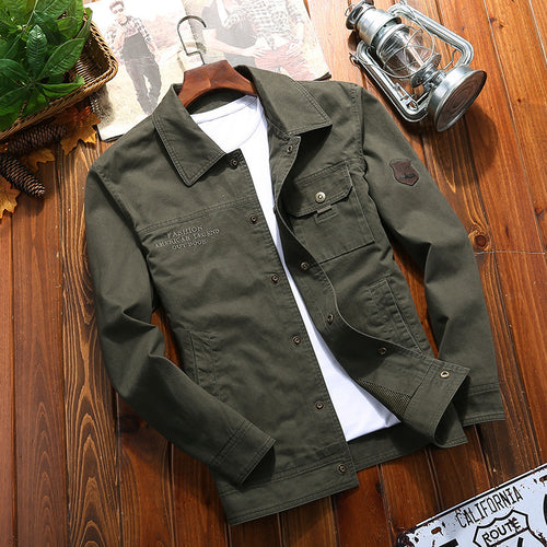 Herren robuste Canvas-Feldjacke mit Brusttasche Stickdetail und Hemdkragen Nord Taschen