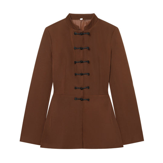 Damen Jacke mit Stehkragen und chinesischen Knebelverschlüssen Nord Taschen