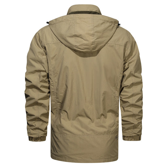 Herren leichter Fieldparka mit Kapuze, atmungsaktivem Mesh‑Futter und multifunktionalen Taschen Nord Taschen