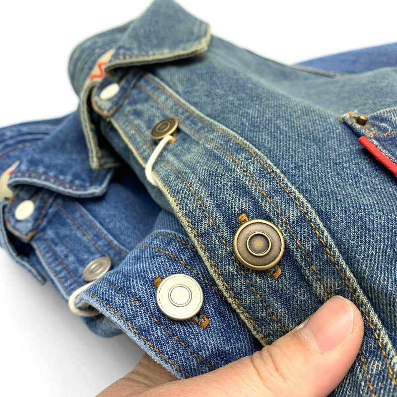 Herren Relaxed Denim-Hemdjacke mit aufgesetzten Brusttaschen und gerundetem Saum Nord Taschen
