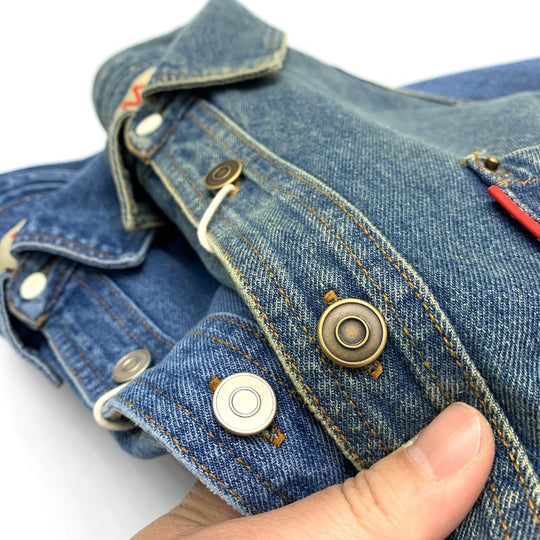 Herren Relaxed Denim-Hemdjacke mit aufgesetzten Brusttaschen und gerundetem Saum Nord Taschen