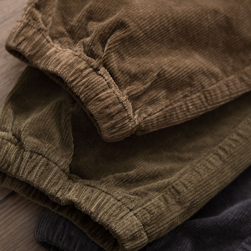 Herren Chino-Joggerhose aus Baumwollmix mit elastischem Bund, Tunnelzug und elastischen Knöchelbündchen Nord Taschen