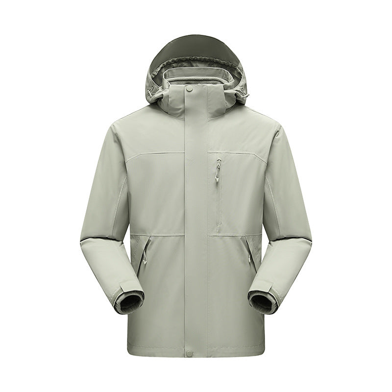 Herren Wasserabweisender Winterparka mit abnehmbarer Kapuze und getapten Nähten Nord Taschen