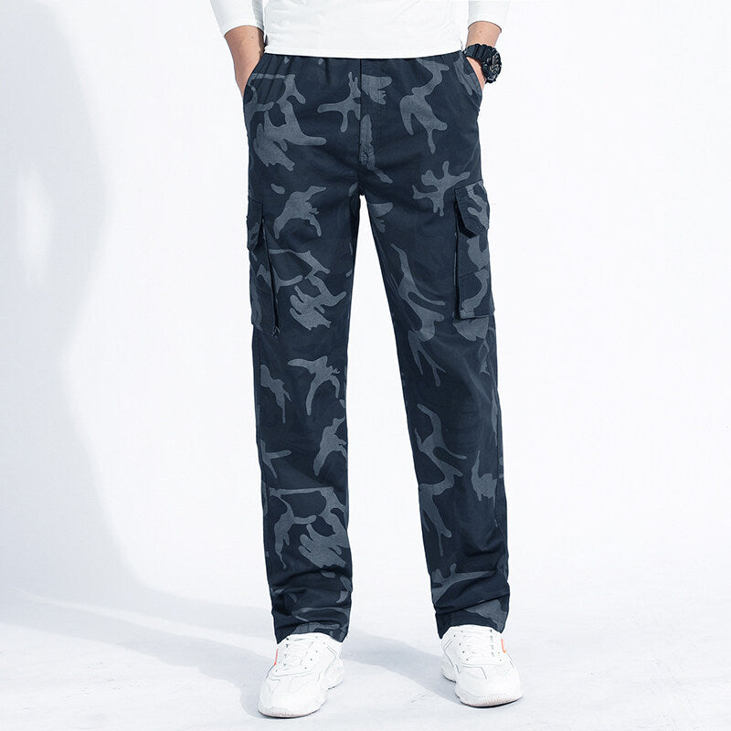 Herren Camouflage Cargohose im Army‑Stil mit geradem Schnitt, Mehrfach‑Taschen & robusten Nähten Nord Taschen