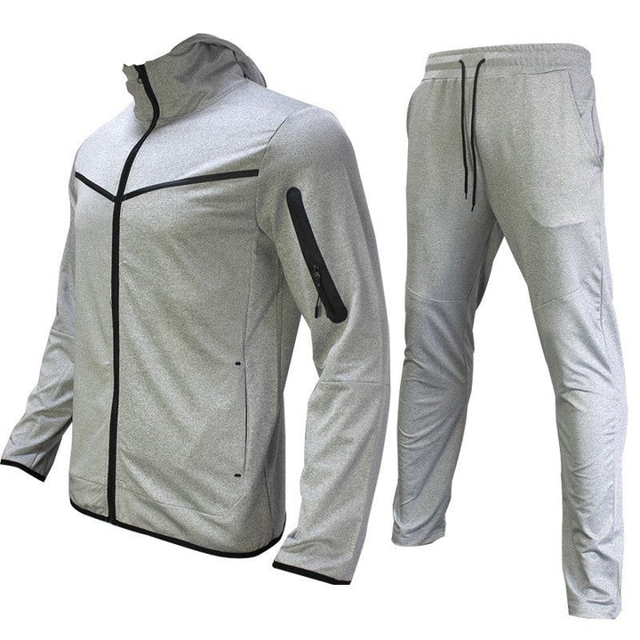 Herren sportliches Hoodie-Set mit atmungsaktiven Eigenschaften und modernen Kontrastdetails