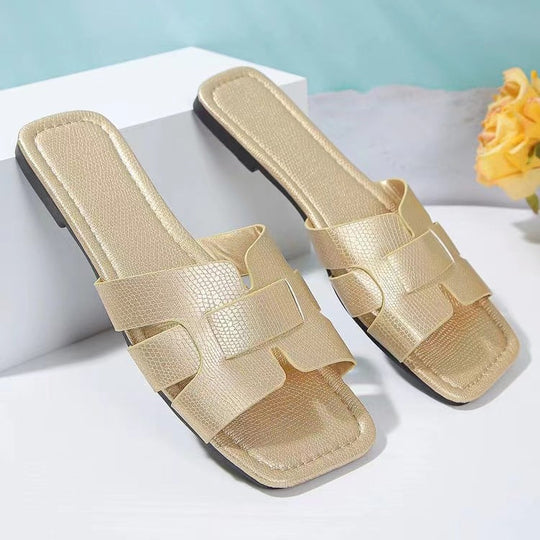 Damen Komfortable Slidesandalen mit modischem Riemen-Design