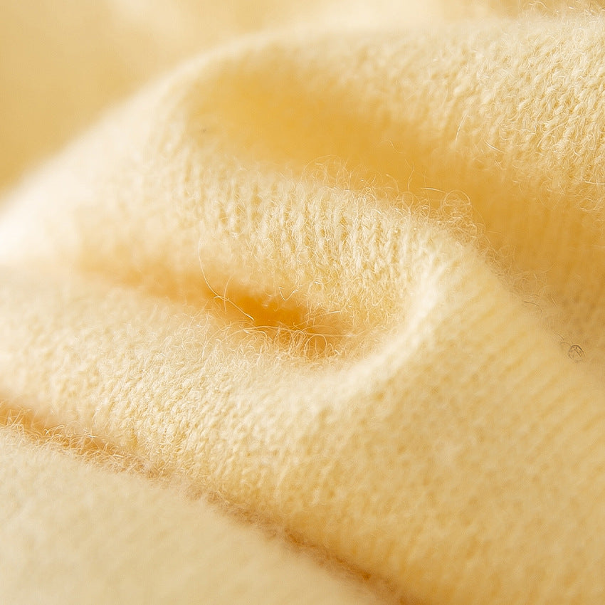 Damen Feinstrick-Pullover mit plüschiger Elefanten-Intarsia und Rippbündchen Nord Taschen