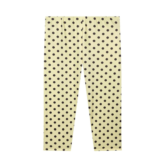 Damen Hochtaillierte Gepunktete Leggings aus Stretchjersey Nord Taschen