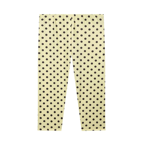 Damen Hochtaillierte Gepunktete Leggings aus Stretchjersey Nord Taschen