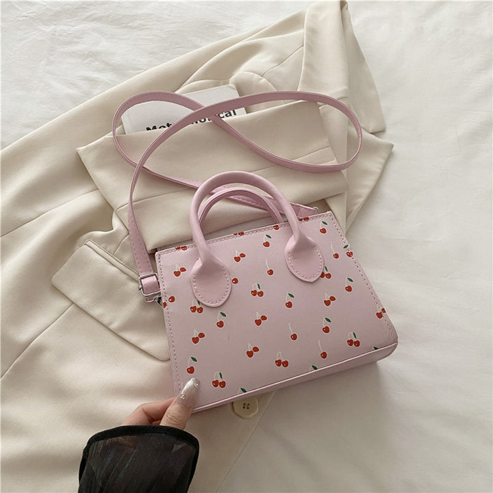 Damen handliche Umhängetasche mit fruchtigem Kirschmotiv Nord Taschen