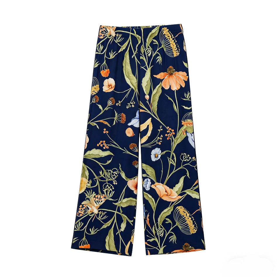Damen Palazzo-Hose mit floralen Mustern