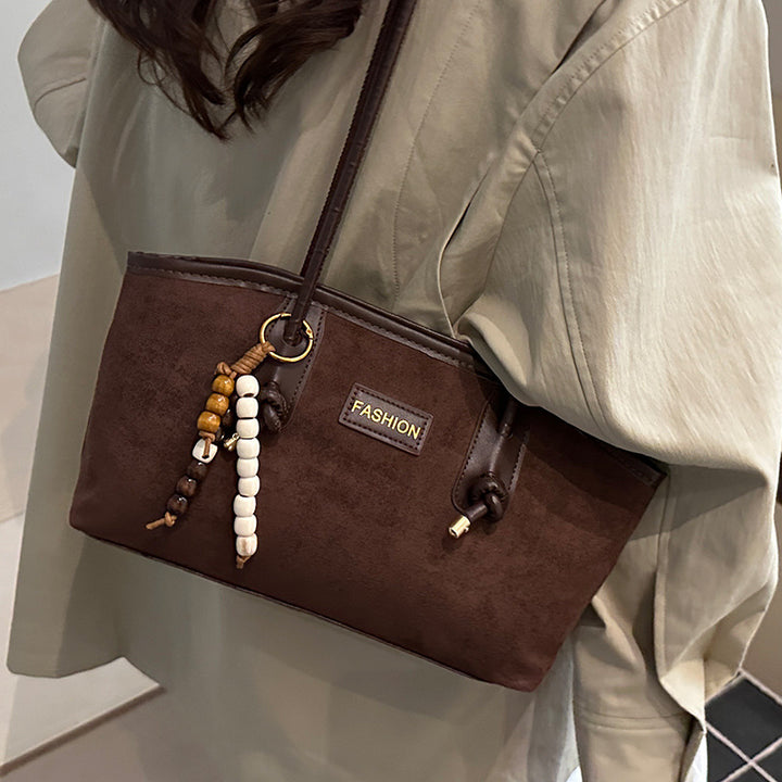 Damen modische Henkeltasche aus weichem Wildleder Nord Taschen
