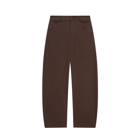 Damen Highwaist-Cropped-Hose mit weitem Bein und geradem Saum Nord Taschen