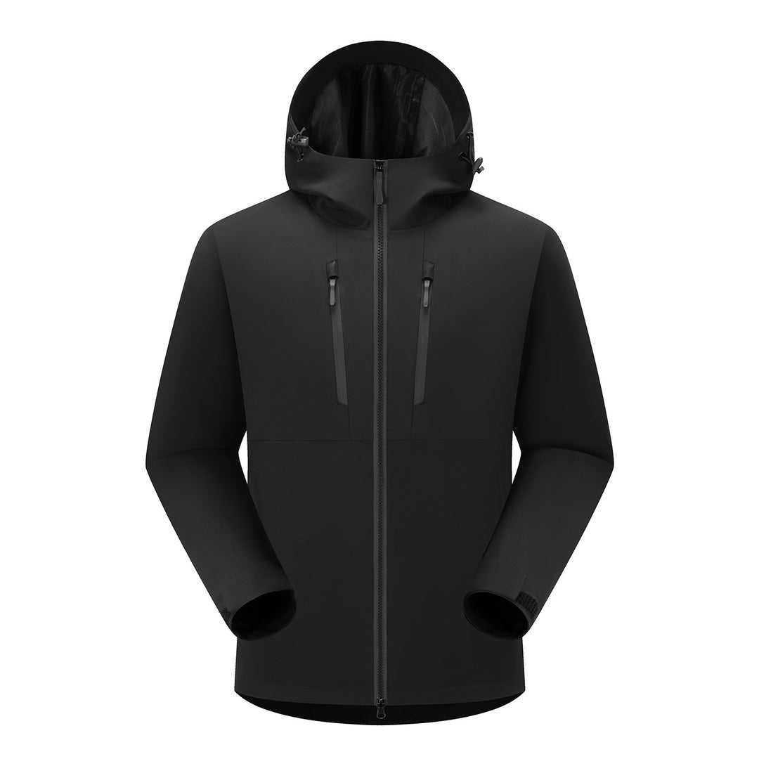 Herren Technische Softshell-Jacke mit ergonomischer Kapuze und vertikalen Brusttaschen Nord Taschen