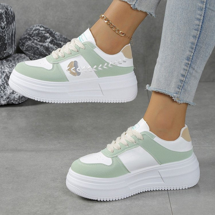 Damen Plateau-Sneaker mit modischer Sohle und komfortabler Dämpfung