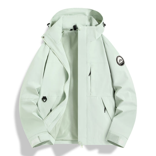 Damen Wasserfeste technische Kapuzenjacke mit verschweißten Nähten und verstellbaren Bündchen Nord Taschen