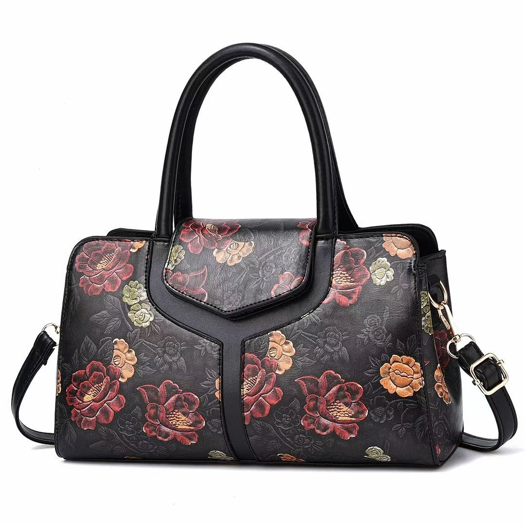 Damen stilvolle Handtasche mit floralem Design Nord Taschen
