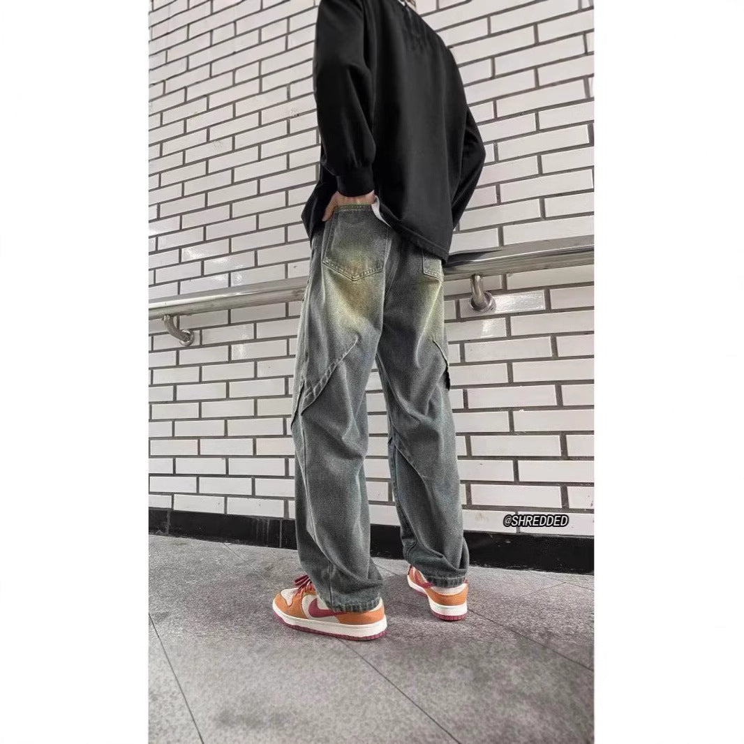 Herren Weitgeschnittene Cargo-Jeans Nord Taschen