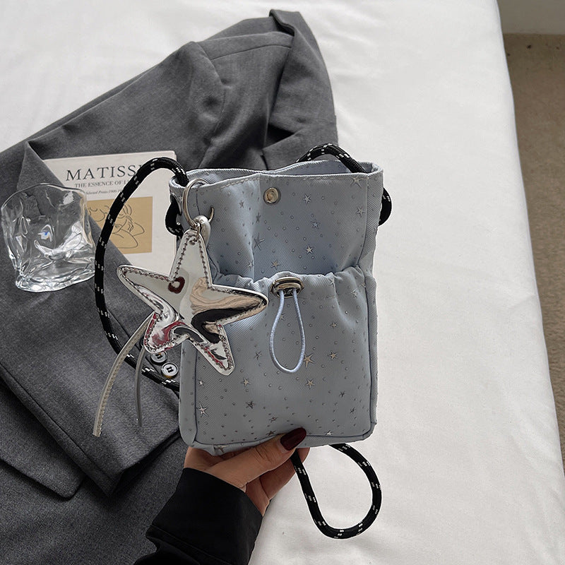 Damen Trendige Umhängetasche aus hochwertigem Material mit funkelndem Sternendesign Nord Taschen