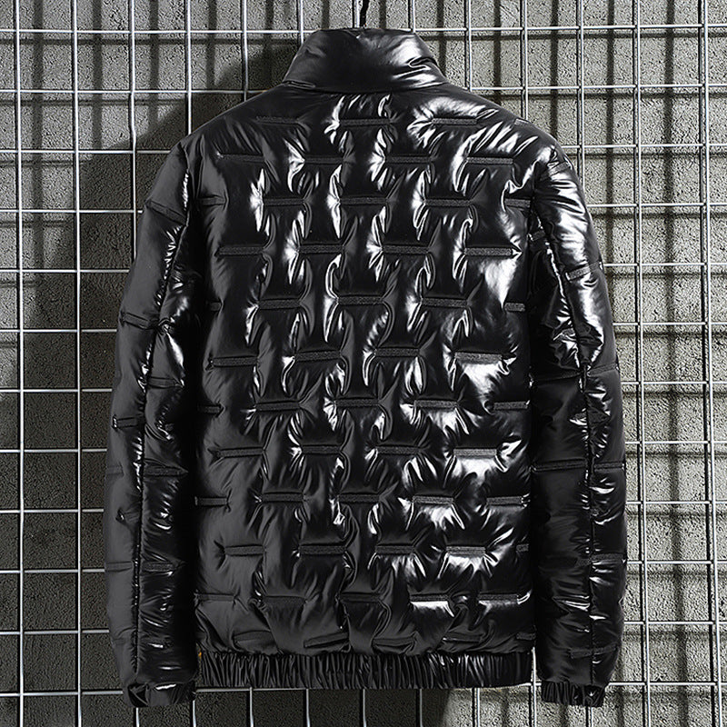 Herren Metallic-gesteppte Thermoisolierte Steppjacke mit hohem Stehkragen Nord Taschen