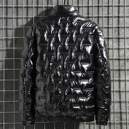 Herren Metallic-gesteppte Thermoisolierte Steppjacke mit hohem Stehkragen Nord Taschen