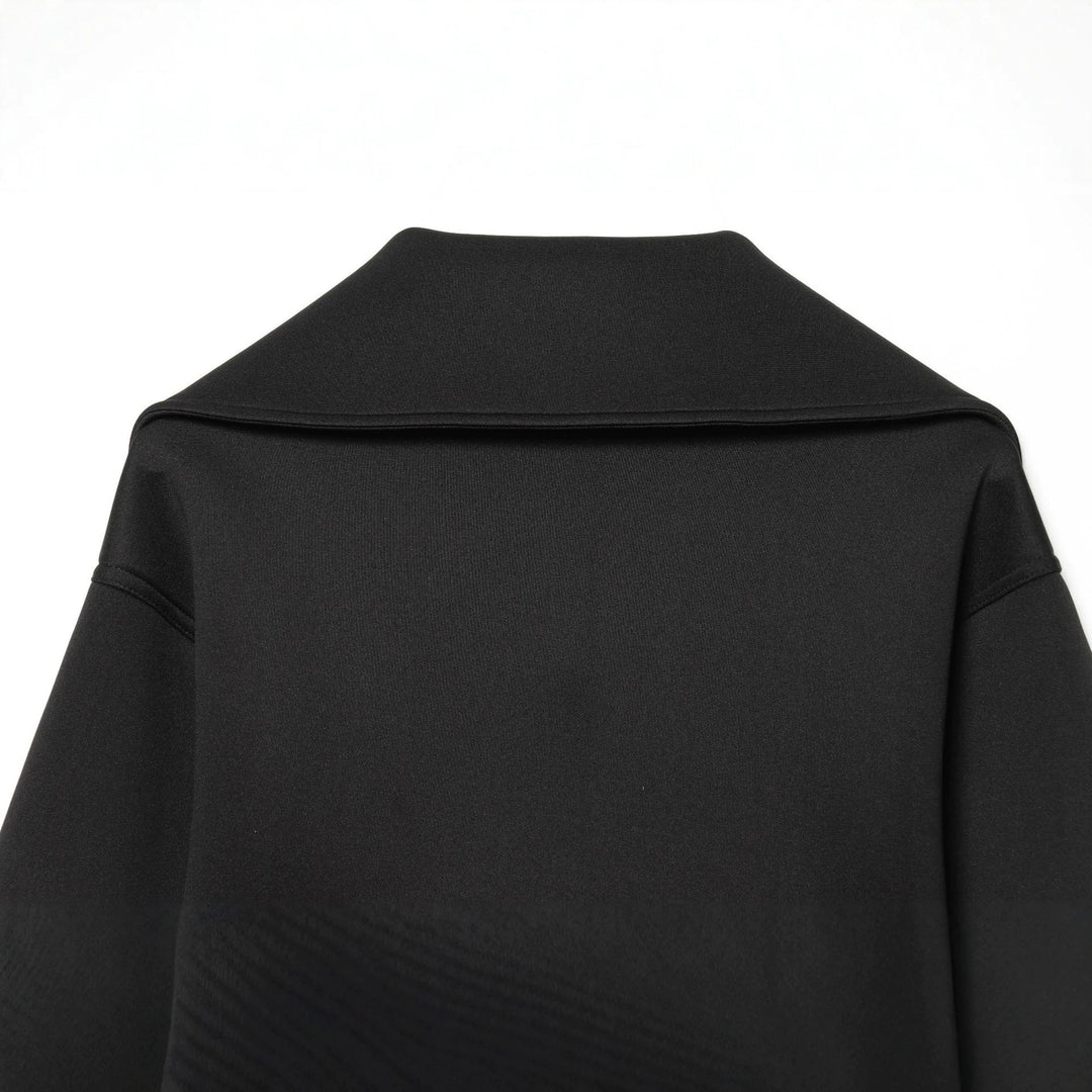 Damen Cropped-Boxy-Jacke mit übergroßem Funnelkragen und verdecktem Reißverschluss Nord Taschen