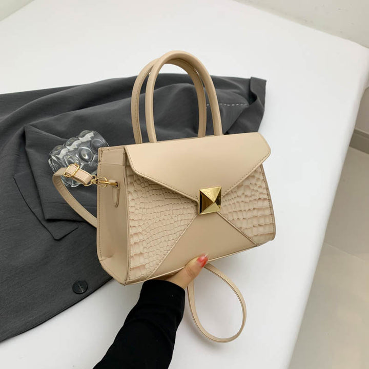 Damen elegante Handtasche mit moderner Krokodilprägung und stilvollem Verschluss Nord Taschen