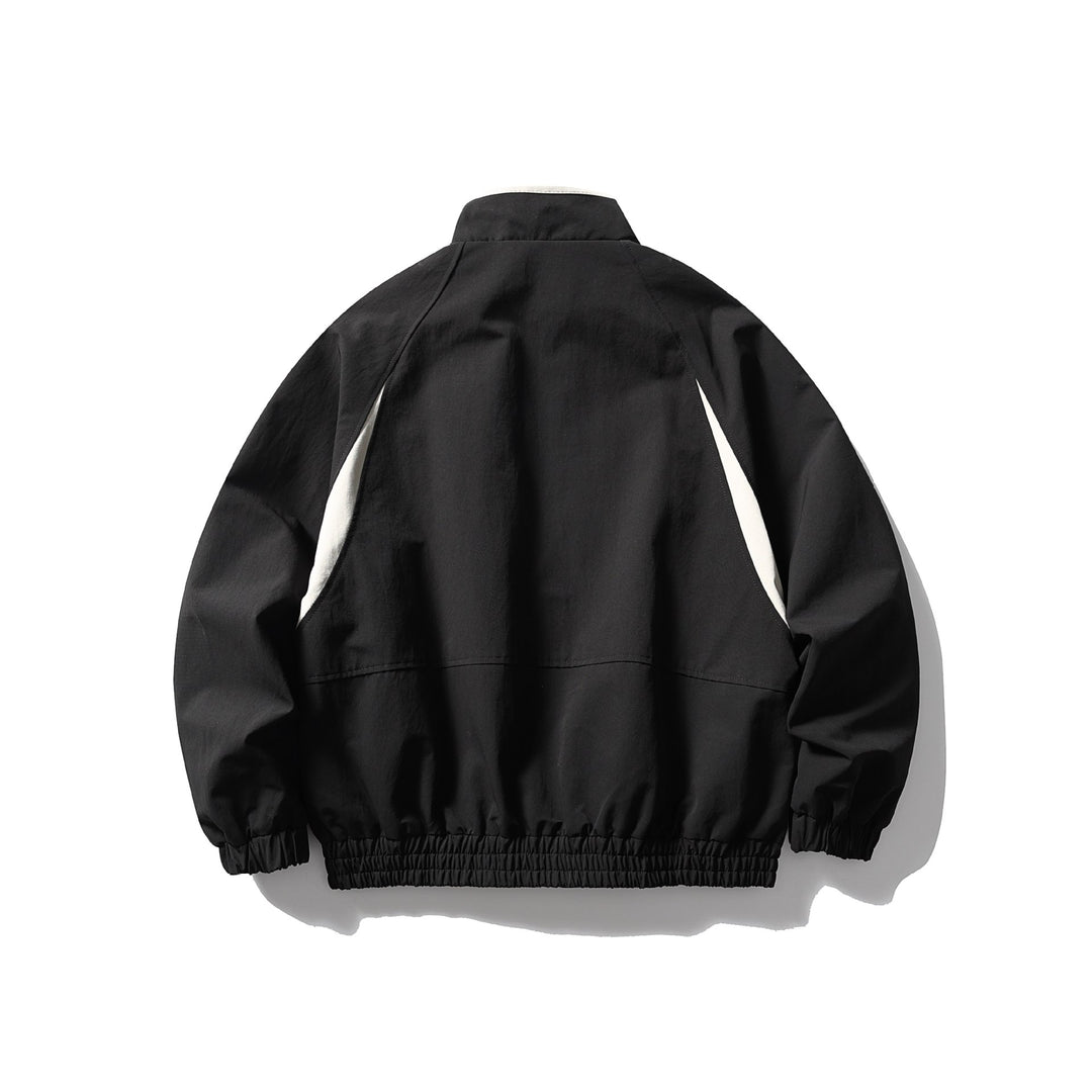 Herren Oversize Bomberjacke mit Stehkragen, Raglanärmeln und elastischem Saum Nord Taschen