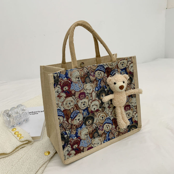 Damen Tragetasche mit verspieltem Tiermotiv und stabilen Griffen Nord Taschen