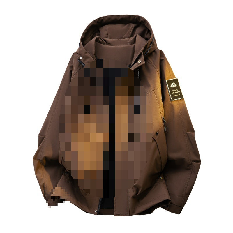 Herren Wattierte Kapuzen-Utility-Jacke mit abnehmbarem Innenfutter & hohem Stehkragen Nord Taschen