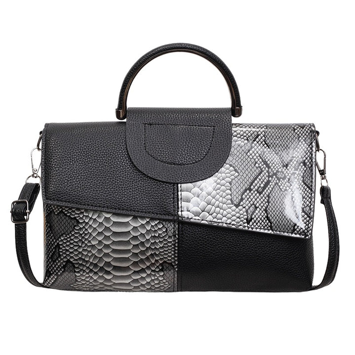 Damen elegante Umhängetasche im modernen Schlangenleder-Look Nord Taschen