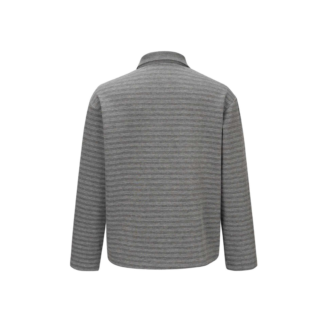 Herren Langarm-Polohemd im Relaxed‑Fit mit feinem Streifenstrick Nord Taschen