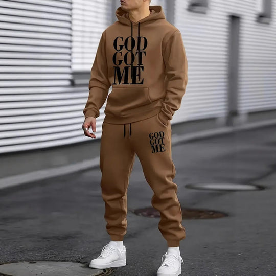 Herren Fragen Hoodie und Jogginghose Set Nord Taschen
