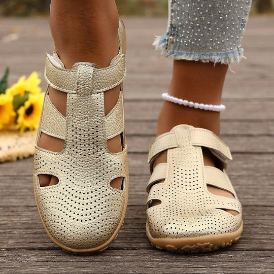 Damen Atmungsaktive Riemensandalen mit verstellbarem Klettverschluss