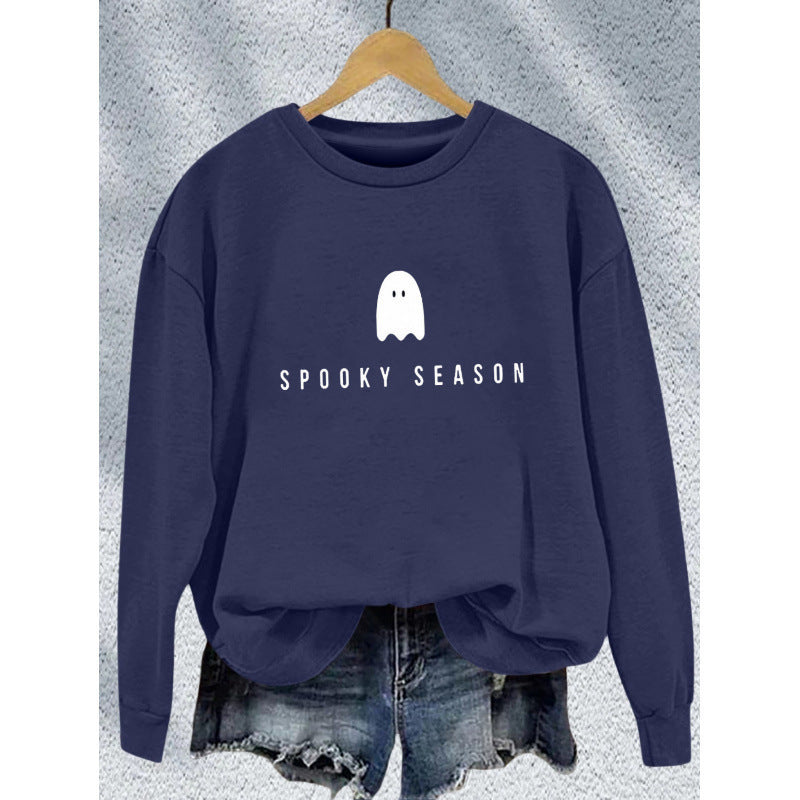 Unisex lässiges Halloween Sweatshirt mit Gespenst-Print und Oversize-Schnitt Nord Taschen