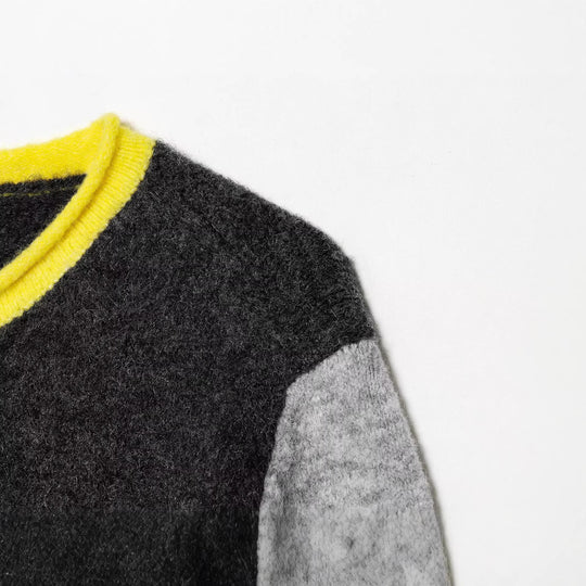 Damen Cardigan mit kontrastfarbener Knopfleiste und zweifarbigen Ärmeln Nord Taschen