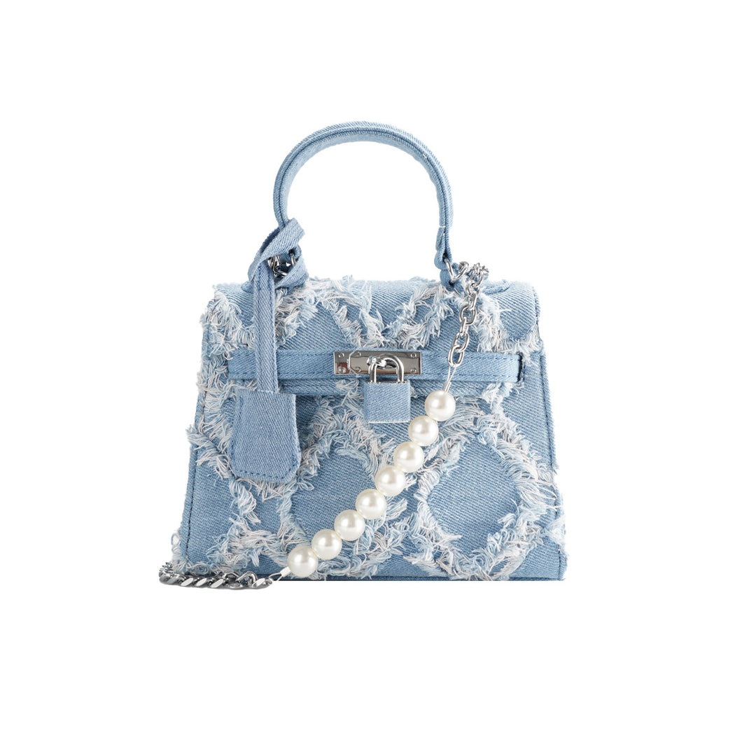 Damen modische Denim-Handtasche mit auffälligem Design Nord Taschen