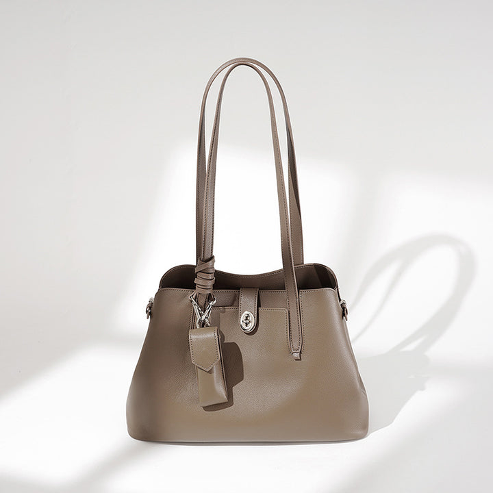 Damen stilvolle Handtasche mit strukturiertem Design und abnehmbarer Anhängertasche Nord Taschen