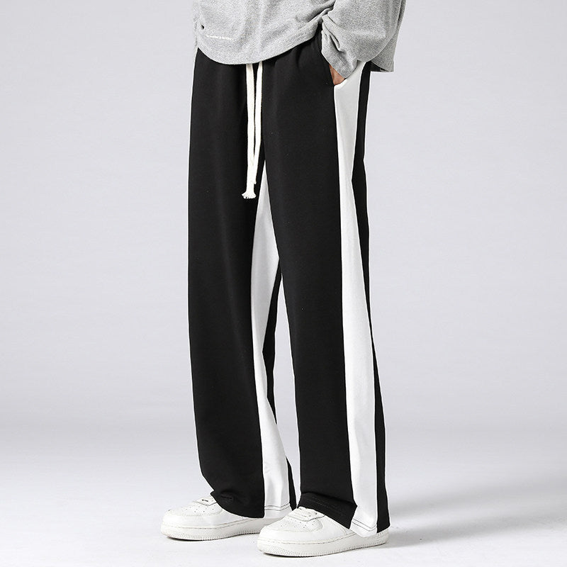Herren Weite Trackpants mit kontrastseiteneinsätzen, elastischem Bund & Kordelzug Nord Taschen