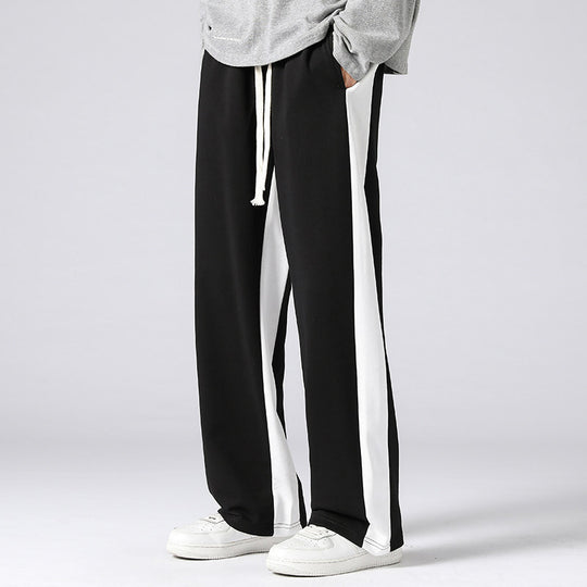 Herren Weite Trackpants mit kontrastseiteneinsätzen, elastischem Bund & Kordelzug Nord Taschen
