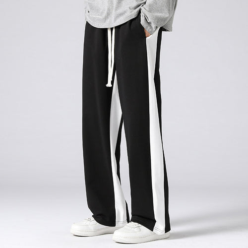 Herren Weite Trackpants mit kontrastseiteneinsätzen, elastischem Bund & Kordelzug Nord Taschen