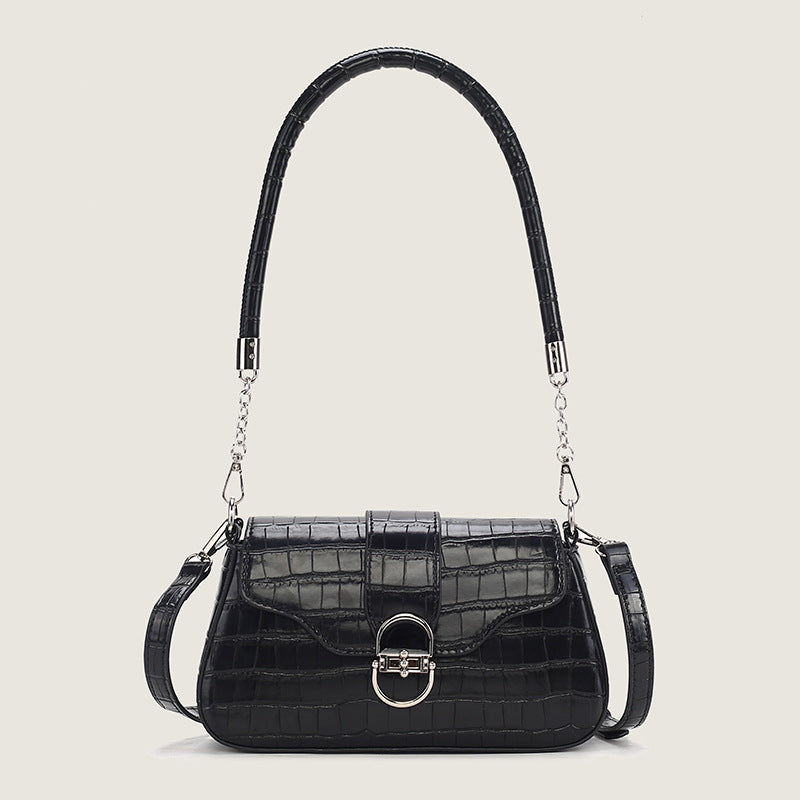 Damen Umhängetasche mit elegantem Kroko-Design und praktischem Schulterriemen Nord Taschen