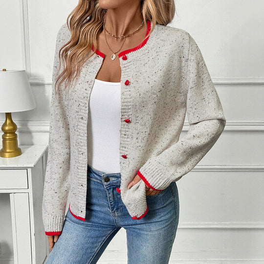 Damen Kuschelige Strickjacke mit Knopfdetails Nord Taschen