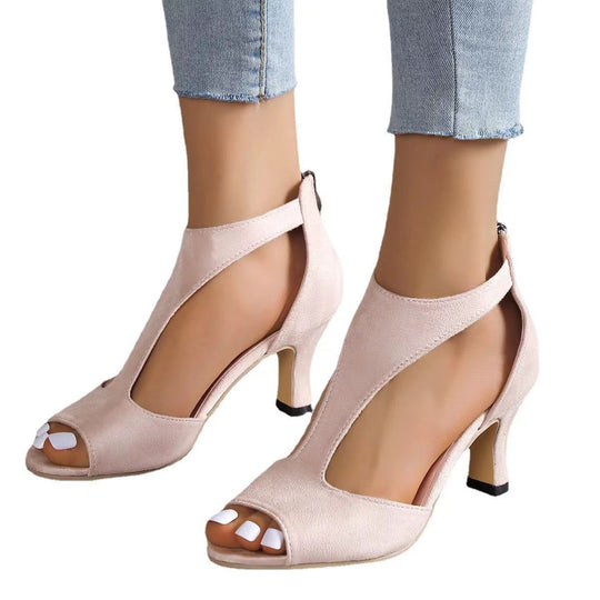 Damen Offene Absatzsandalen mit modischem Schnitt und elegantem Design Nord Taschen